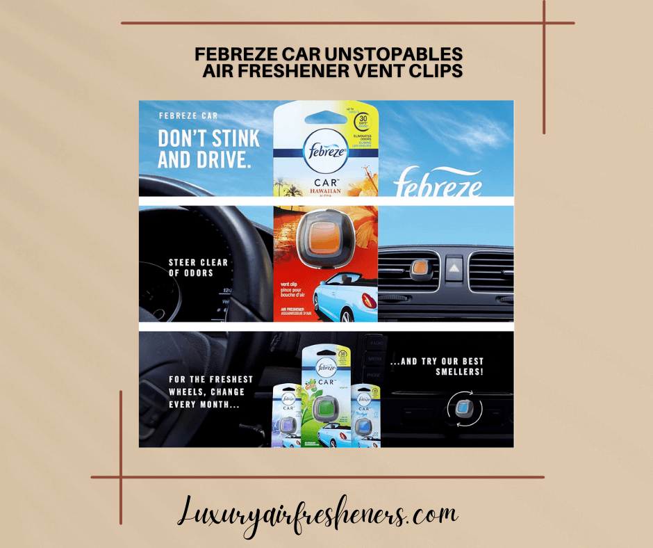 Febreze Car Unstopables Air Freshener Vent Clips