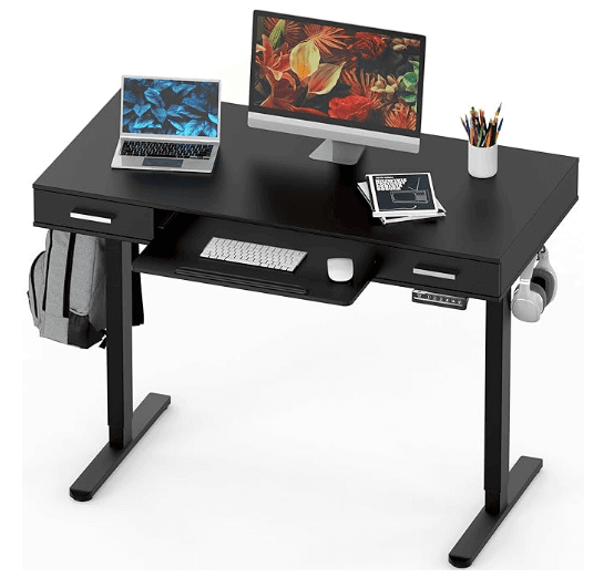 SHW Electric Height Adjustable Computer Desk
