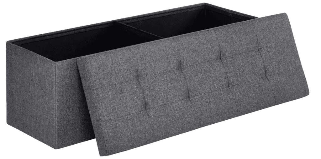 SONGMICS 43 Inches Folding Storage Ottoman Benc