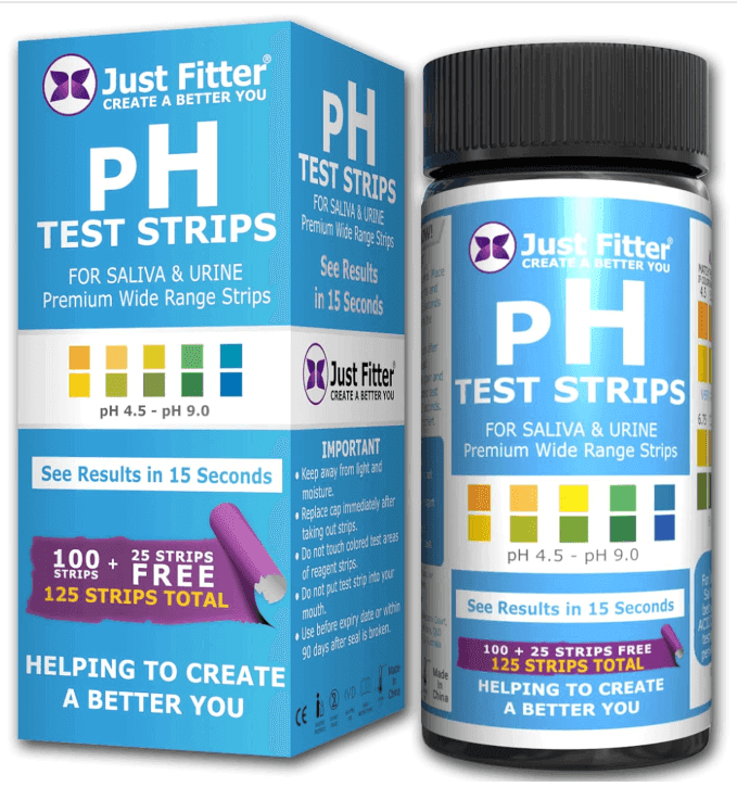 Just Fitter pH Test Strips for Testing Alkaline and Acid Levels in the Body