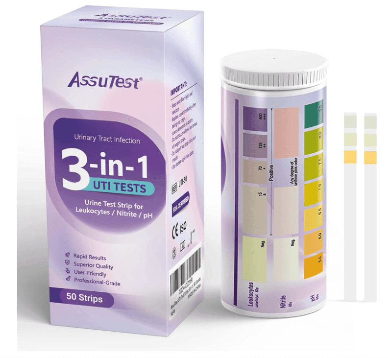 AssuTest 3-in-1 Urinary Test Strips (50 CT)
