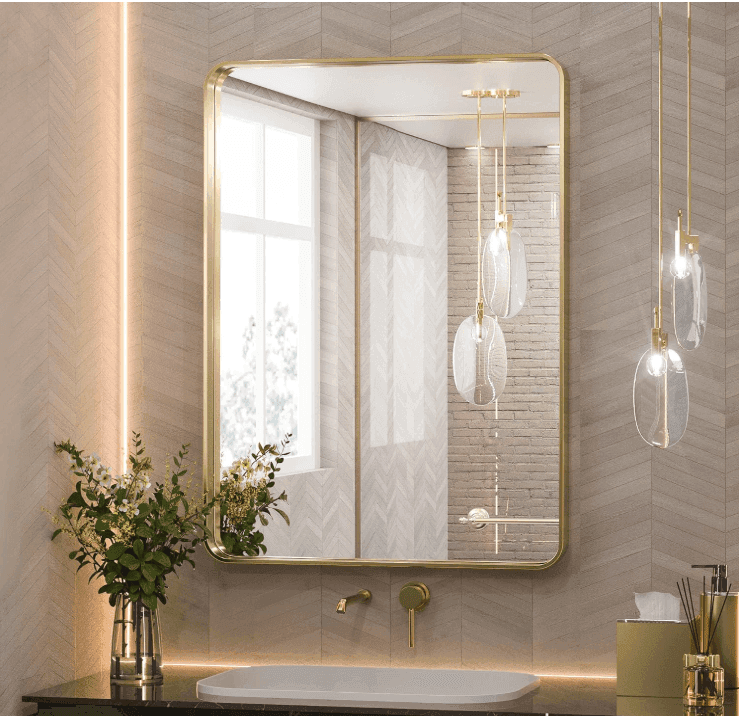 TETOTE Gold Framed Mirror for Bathroom Review