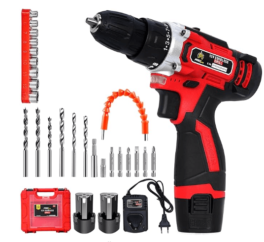 JPT Heavy Duty 12-Volt Pro Series Cordless Drill Machine