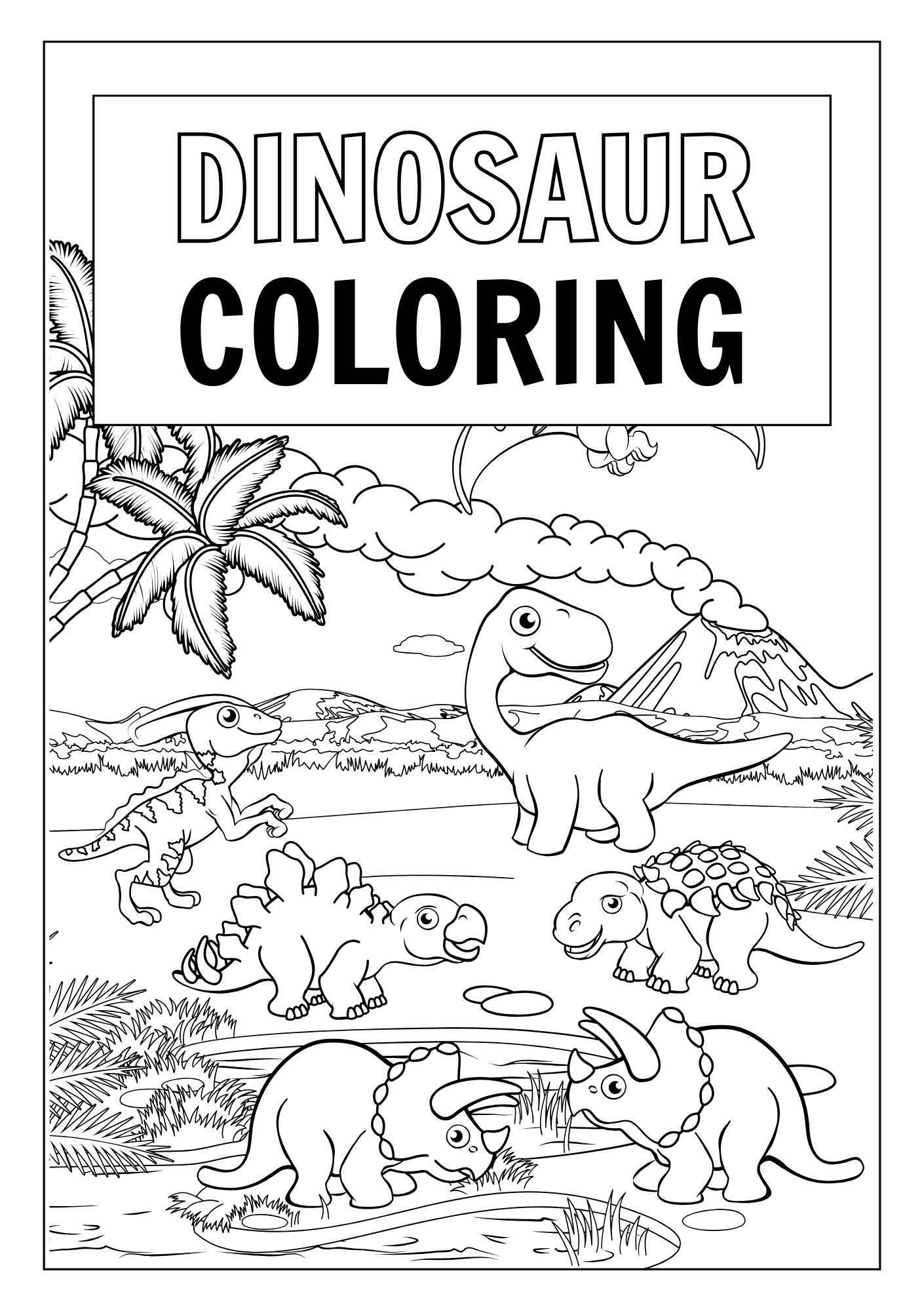 Cover of the Summer Fun Kids Coloring Book
