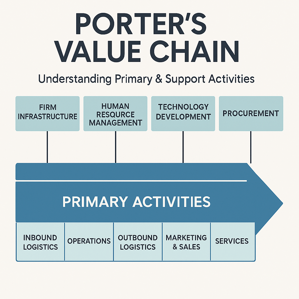 What are the four support activities mentioned by Porter