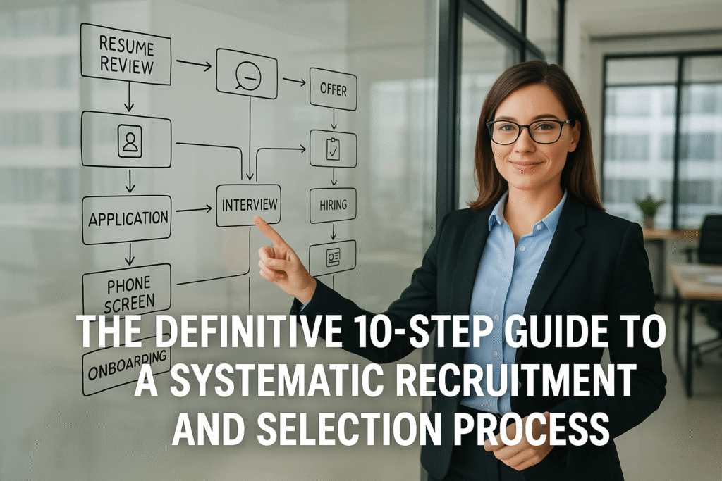 What are the steps of a systematic approach to recruitment and selection