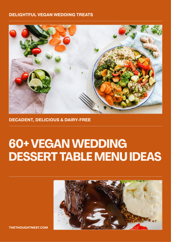 vegan wedding dessert table menu ideas
